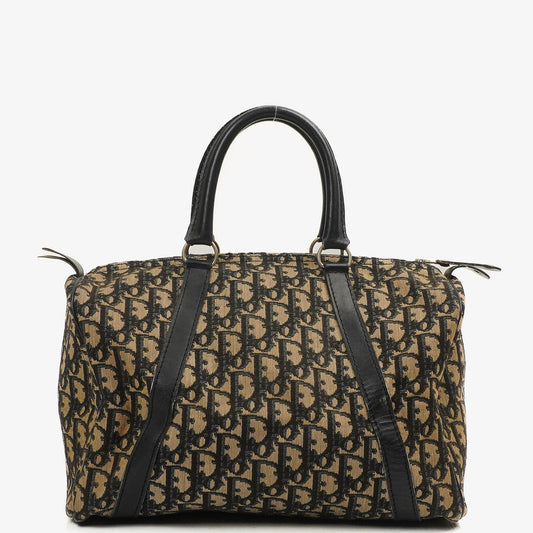 Christian Dior Trotter 30 Vintage Beige/Navy Boston Tasche
