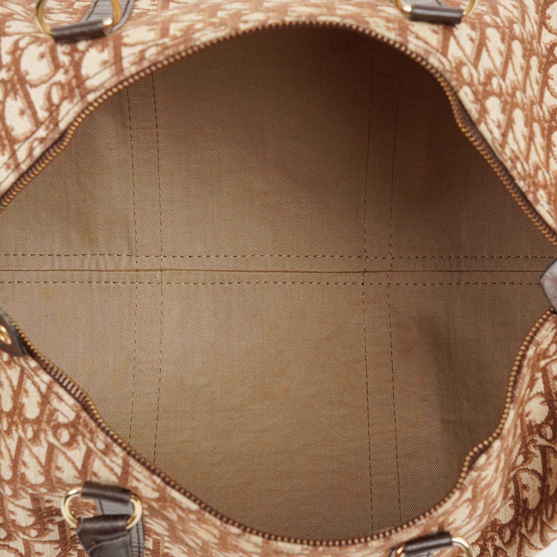Christian Dior Trotter 40 Vintage Boston-Tasche Braun