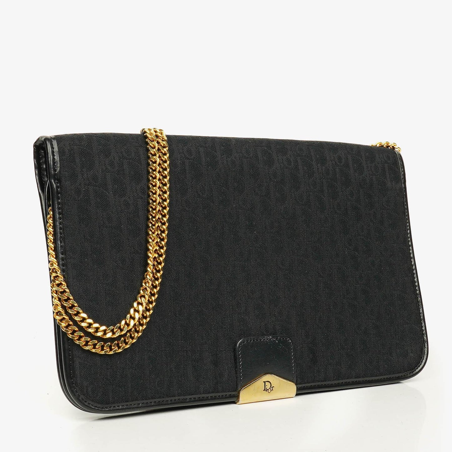 Christian Dior Ketten-Schultertasche aus Trotter Canvas