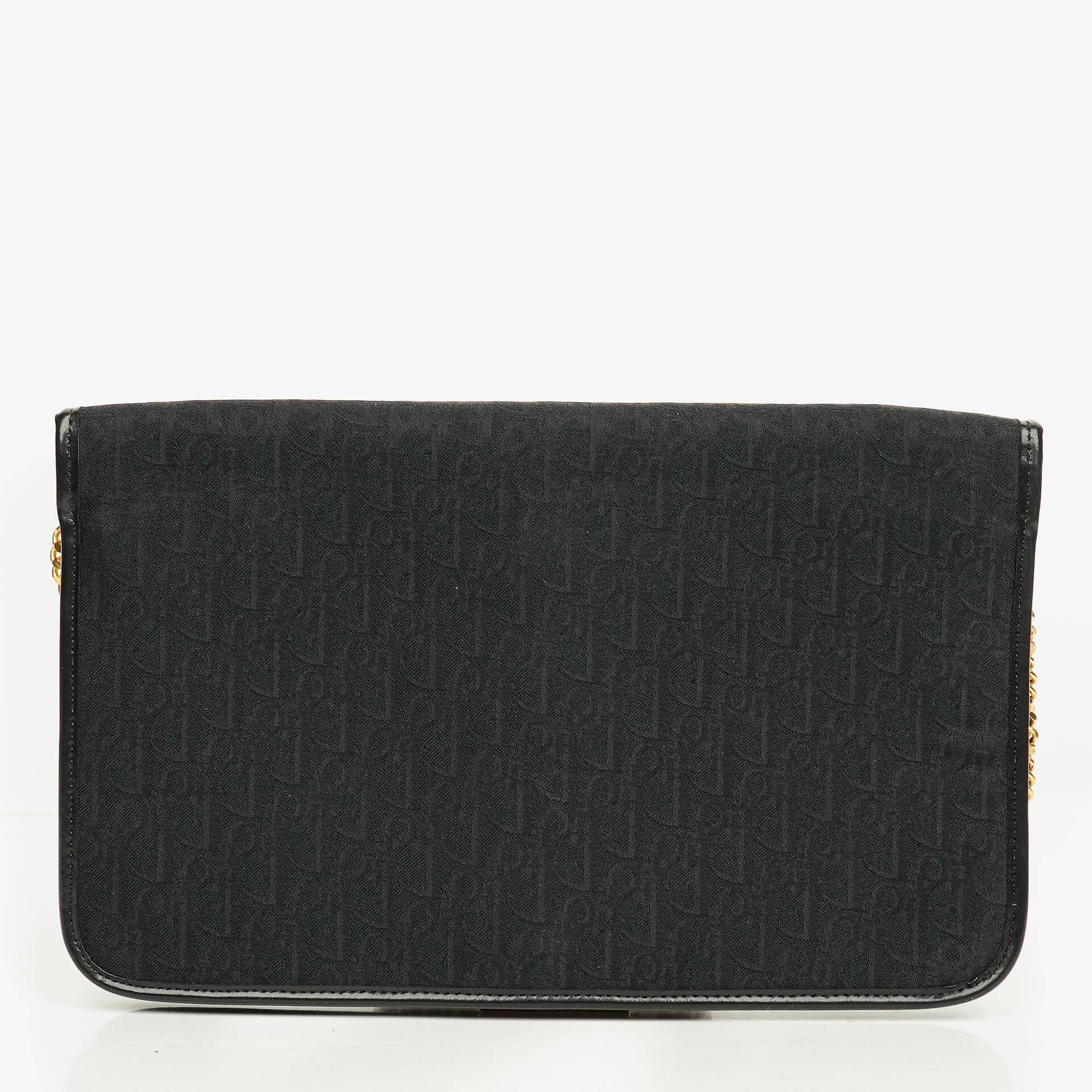 Christian Dior Ketten-Schultertasche aus Trotter Canvas