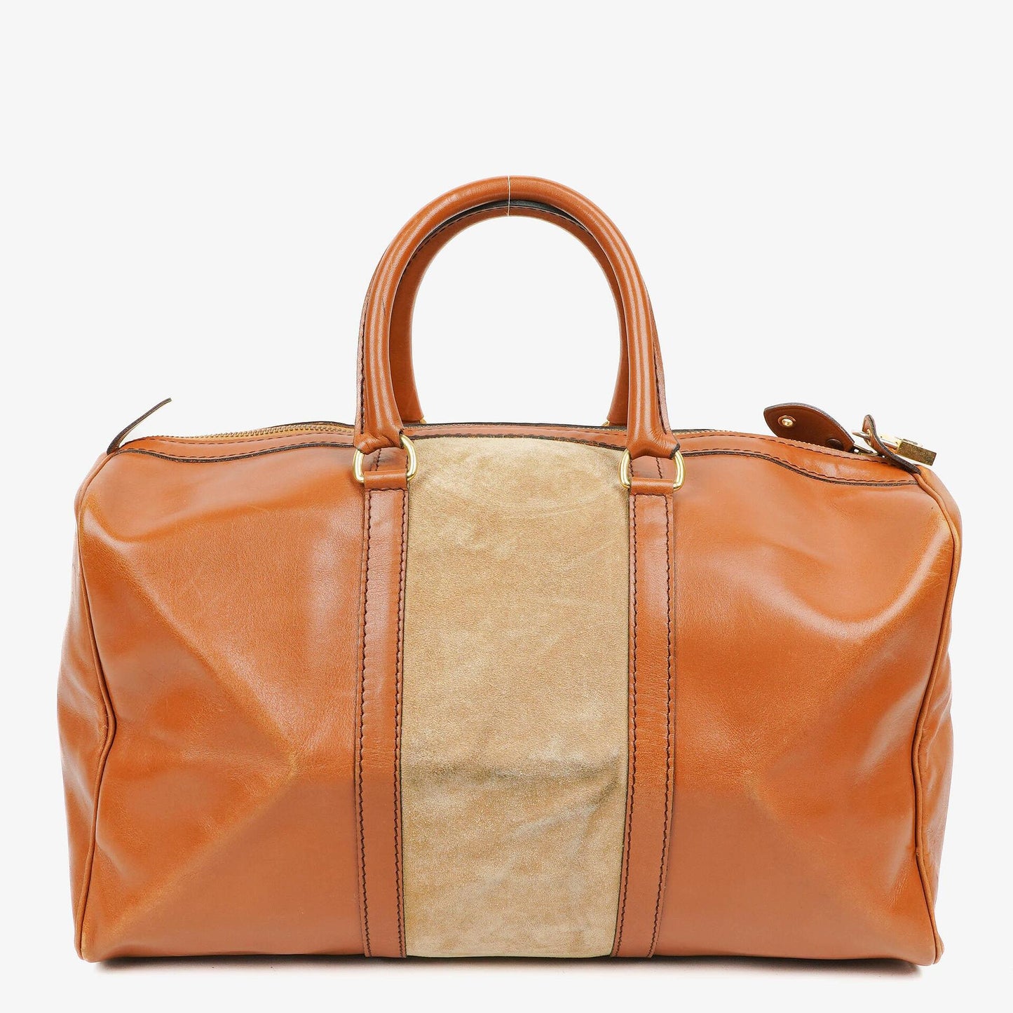 Christian Dior Vintage Boston Tasche aus braunem Leder