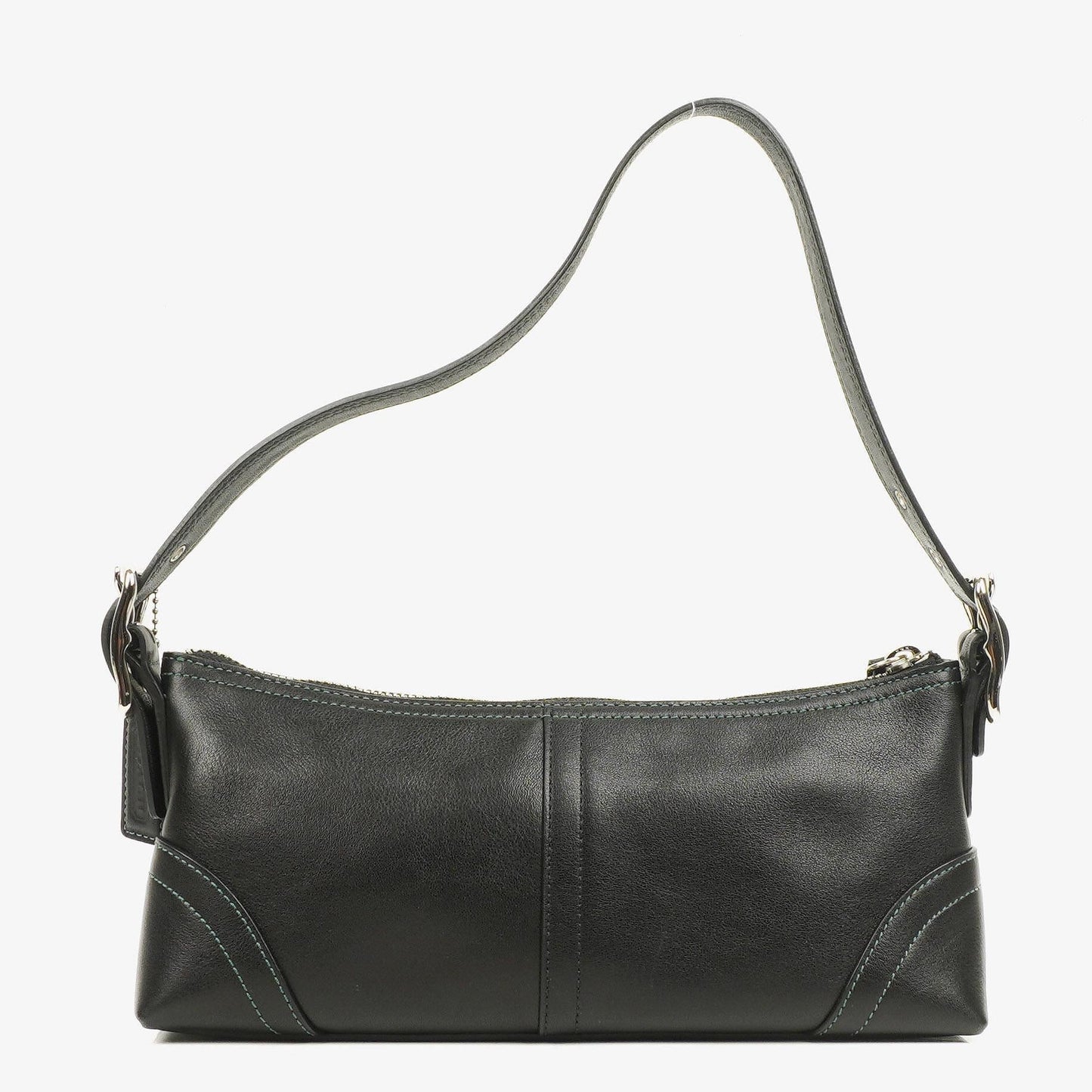 Coach Schultertasche aus schwarzem Leder