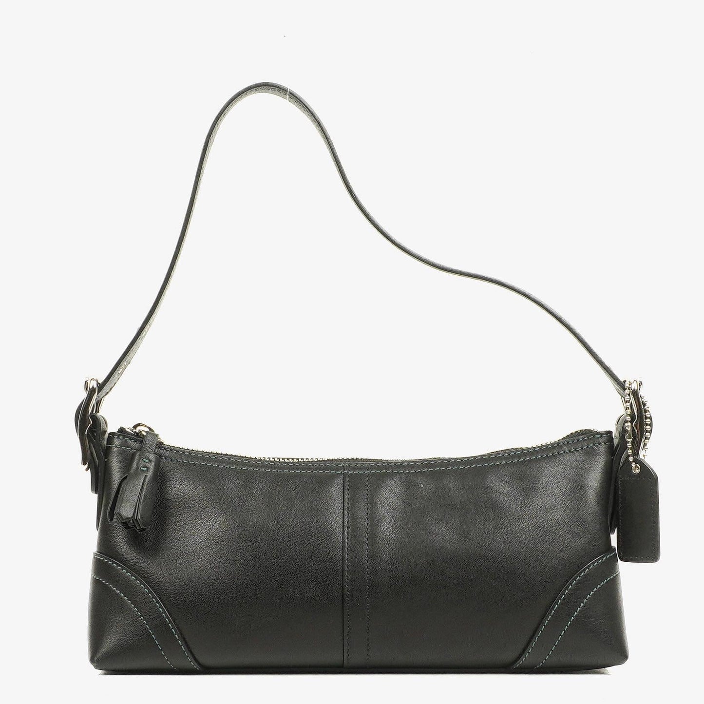 Coach Schultertasche aus schwarzem Leder