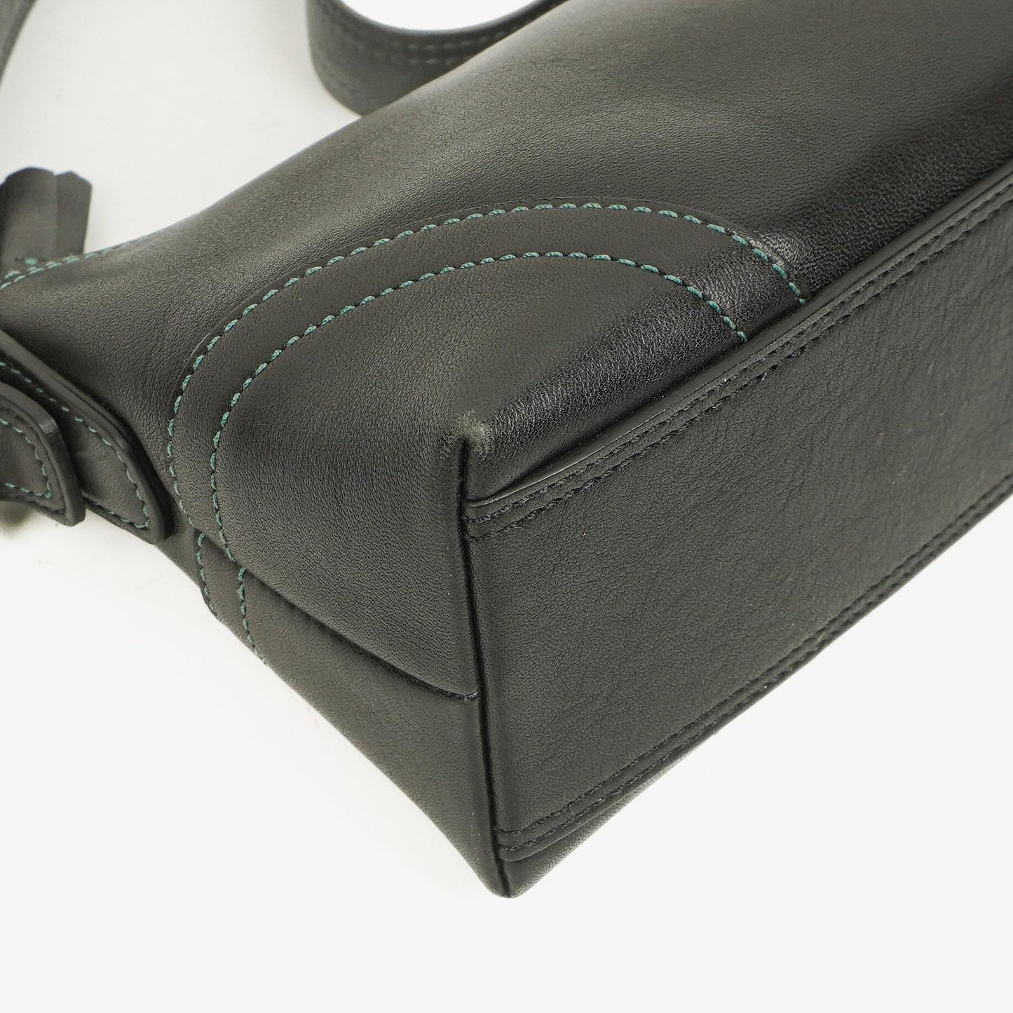 Coach Schultertasche aus schwarzem Leder