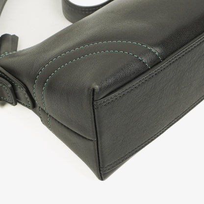 Coach Schultertasche aus schwarzem Leder