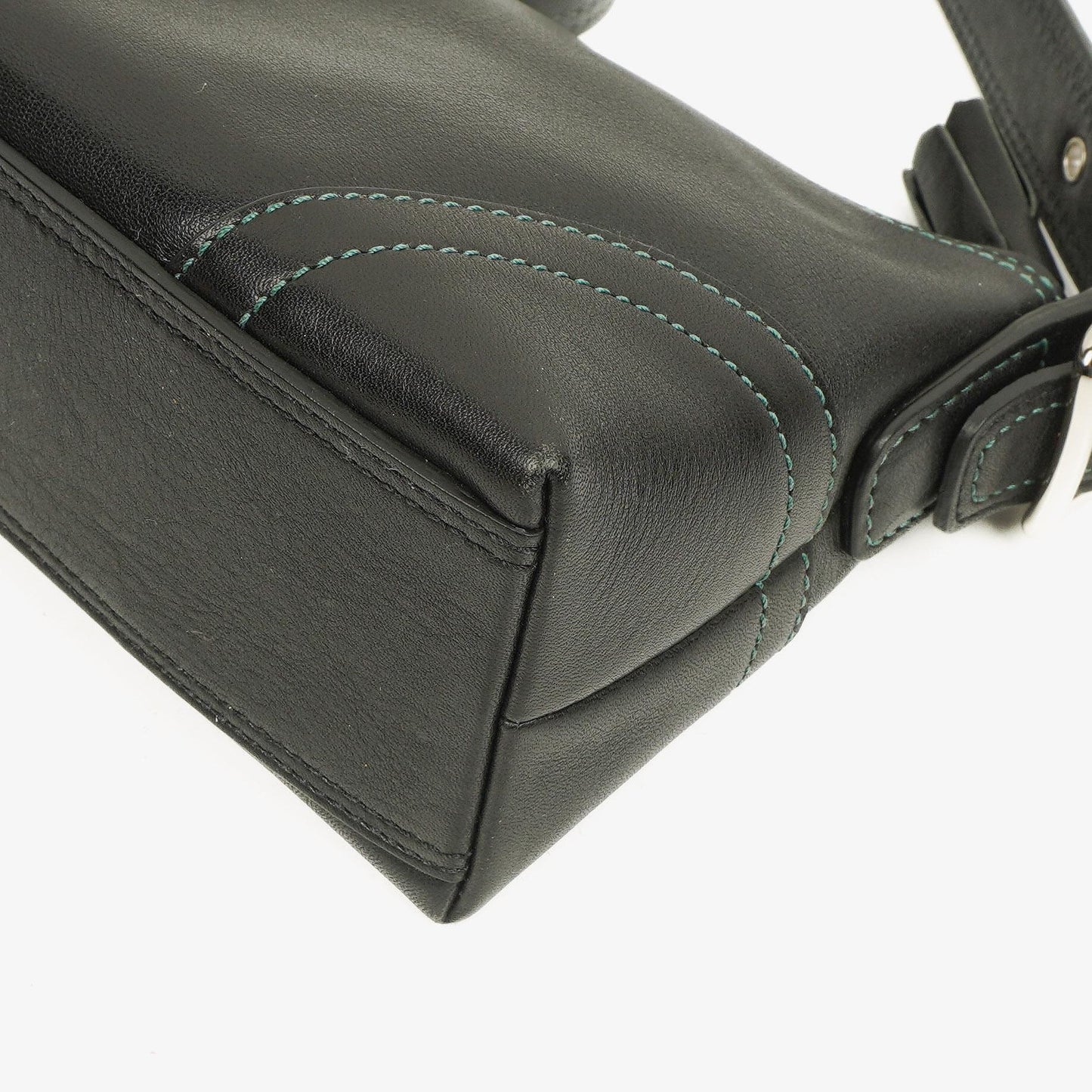 Coach Schultertasche aus schwarzem Leder