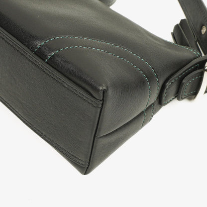 Coach Schultertasche aus schwarzem Leder