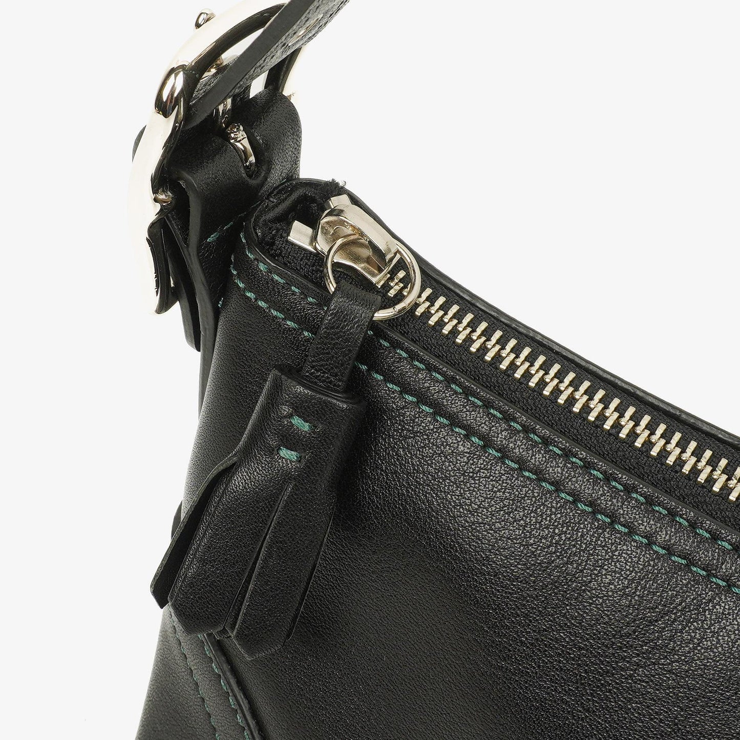 Coach Schultertasche aus schwarzem Leder