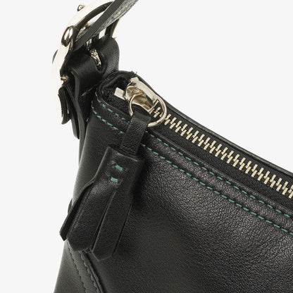 Coach Schultertasche aus schwarzem Leder