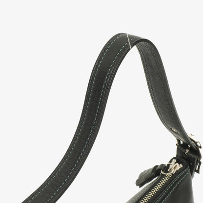 Coach Schultertasche aus schwarzem Leder