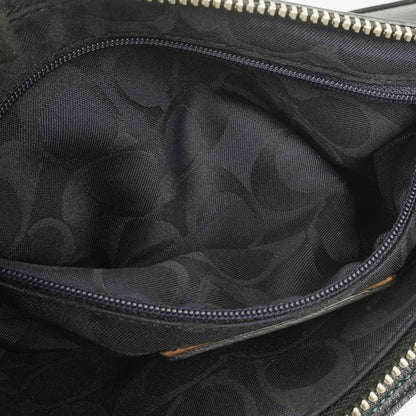 Coach Schultertasche aus schwarzem Leder