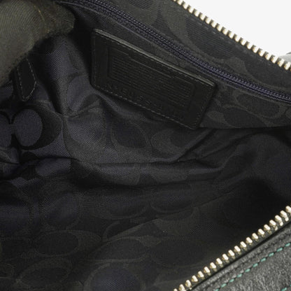 Coach Schultertasche aus schwarzem Leder