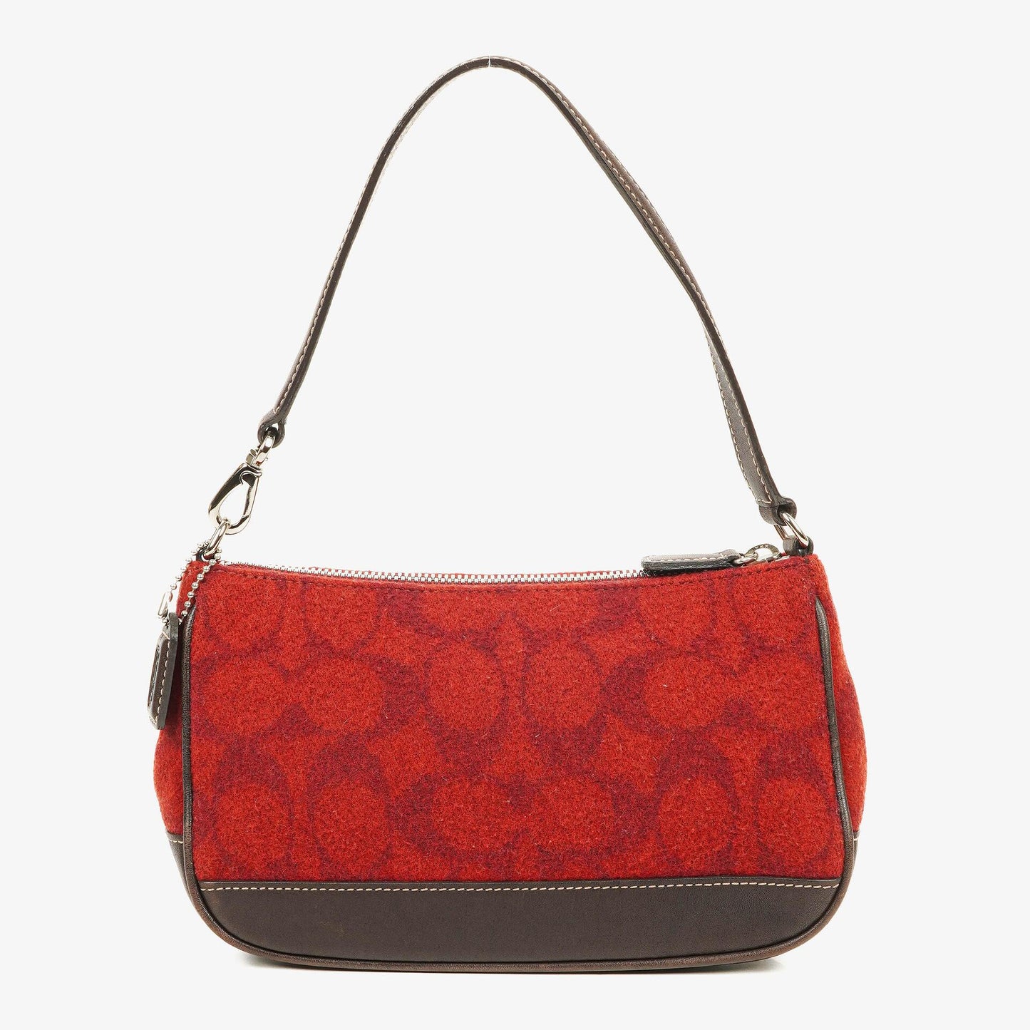 Coach Schultertasche aus roter Wolle