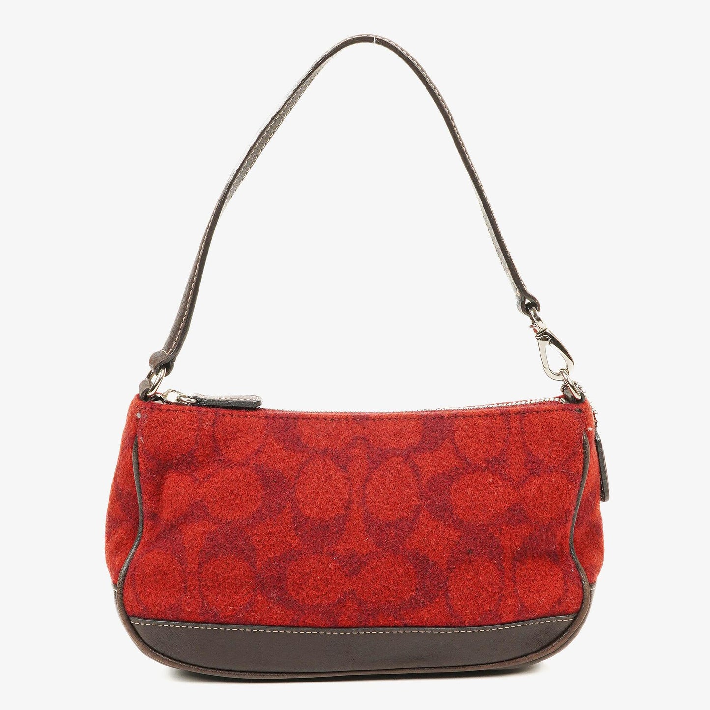 Coach Schultertasche aus roter Wolle