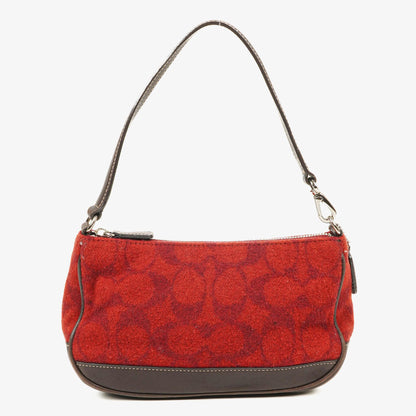 Coach Schultertasche aus roter Wolle