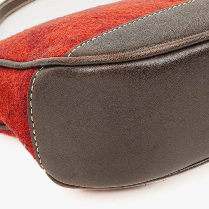 Coach Schultertasche aus roter Wolle