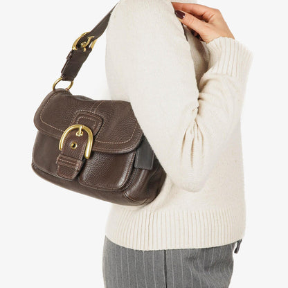 Coach Soho Schultertasche aus braunem Leder
