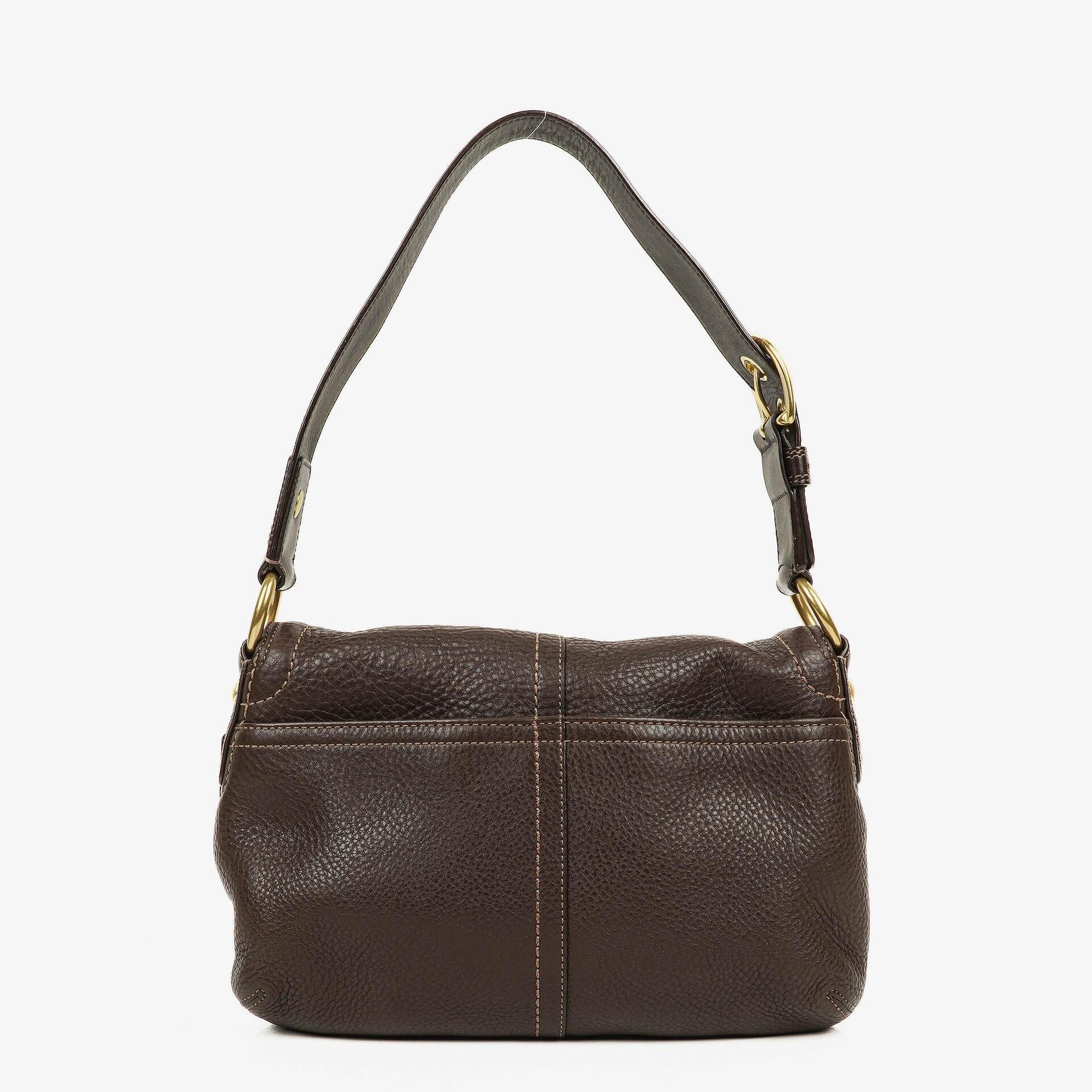 Coach Soho Schultertasche aus braunem Leder