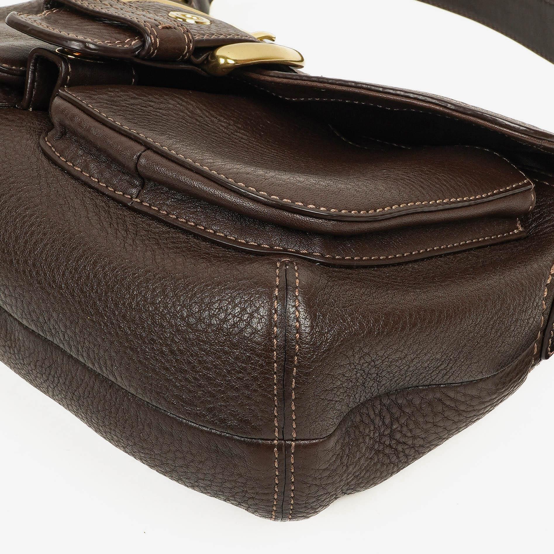 Coach Soho Schultertasche aus braunem Leder