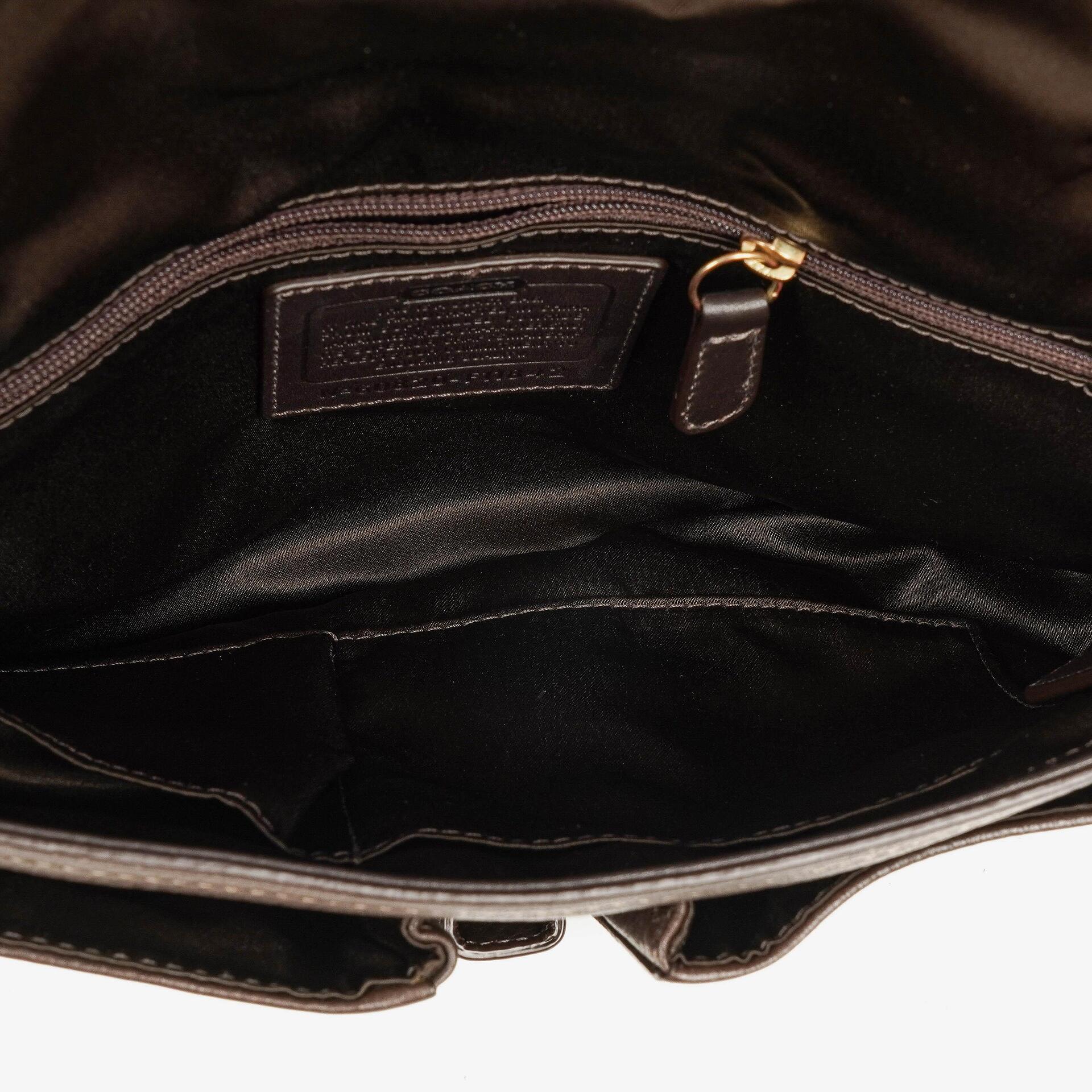 Coach Soho Schultertasche aus braunem Leder