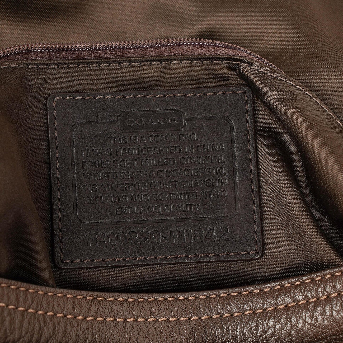 Coach Soho Schultertasche aus braunem Leder