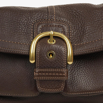 Coach Soho Schultertasche aus braunem Leder