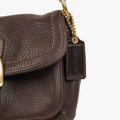 Coach Soho Schultertasche aus braunem Leder