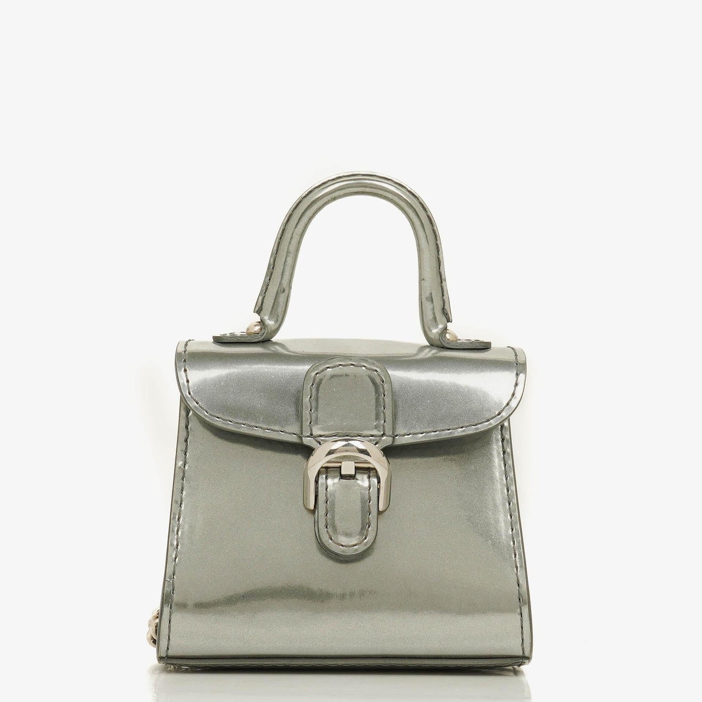 Delvaux Brillant Super Mini Charm Tasche aus Vernis