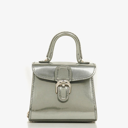 Delvaux Brillant Super Mini Charm Tasche aus Vernis