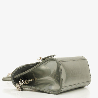 Delvaux Brillant Super Mini Charm Tasche aus Vernis