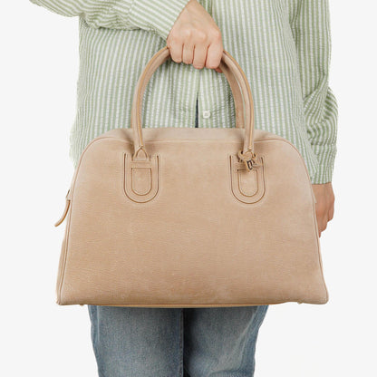 Delvaux Duffle Bag aus Santiag-Nubuk in Glaise mit Signature