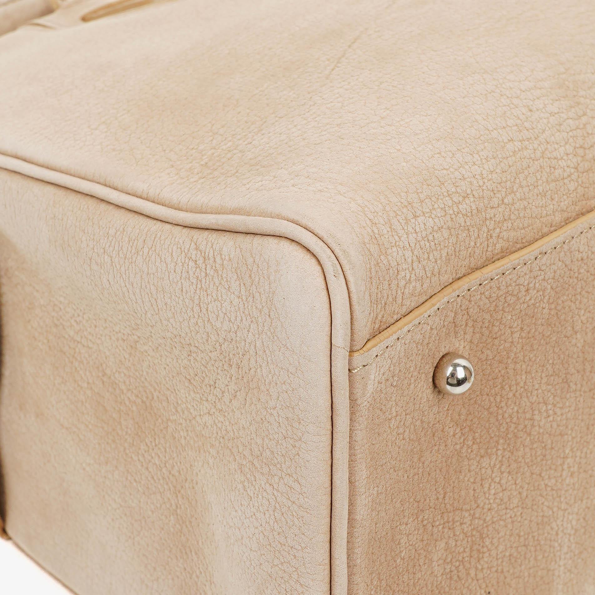 Delvaux Duffle Bag aus Santiag-Nubuk in Glaise mit Signature