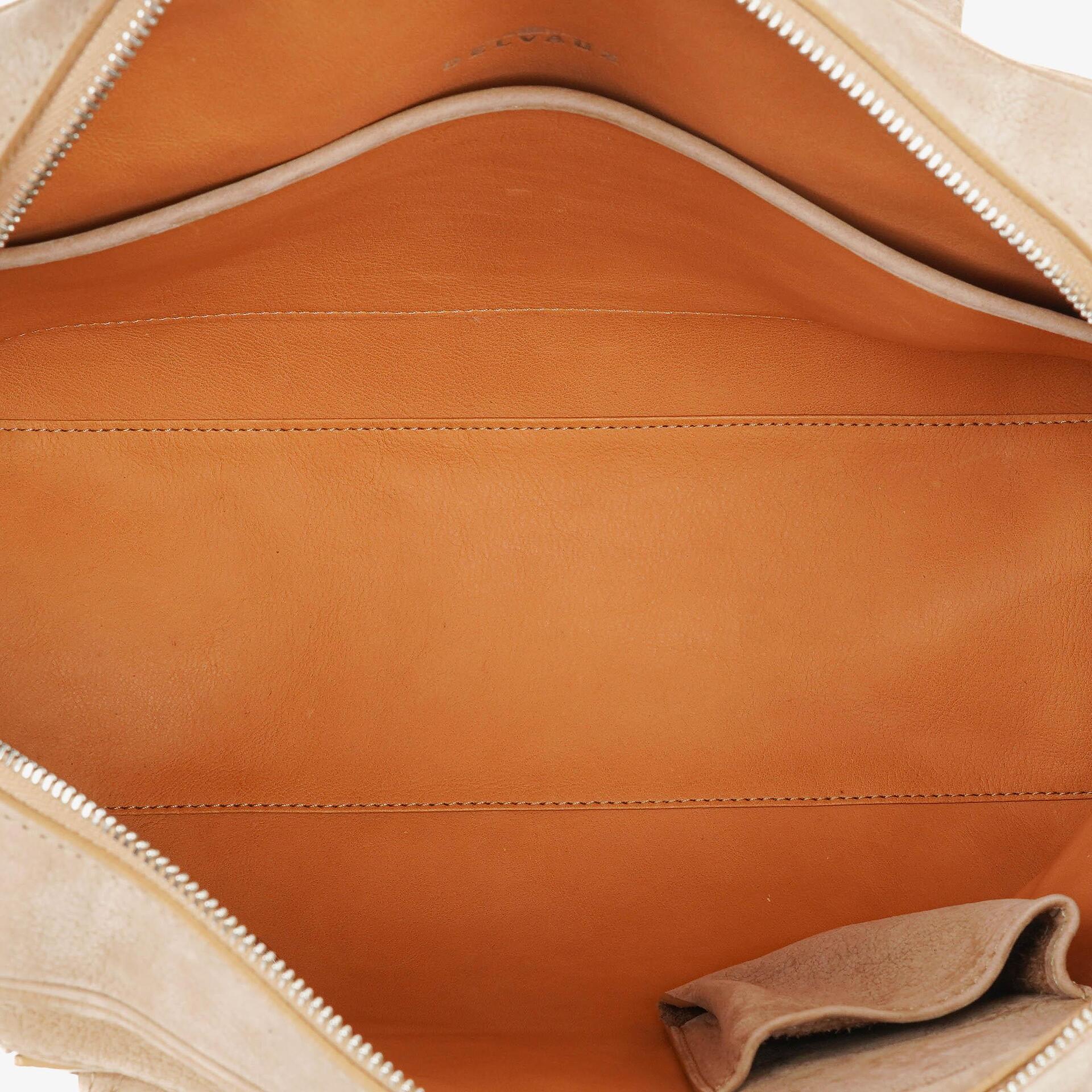 Delvaux Duffle Bag aus Santiag-Nubuk in Glaise mit Signature