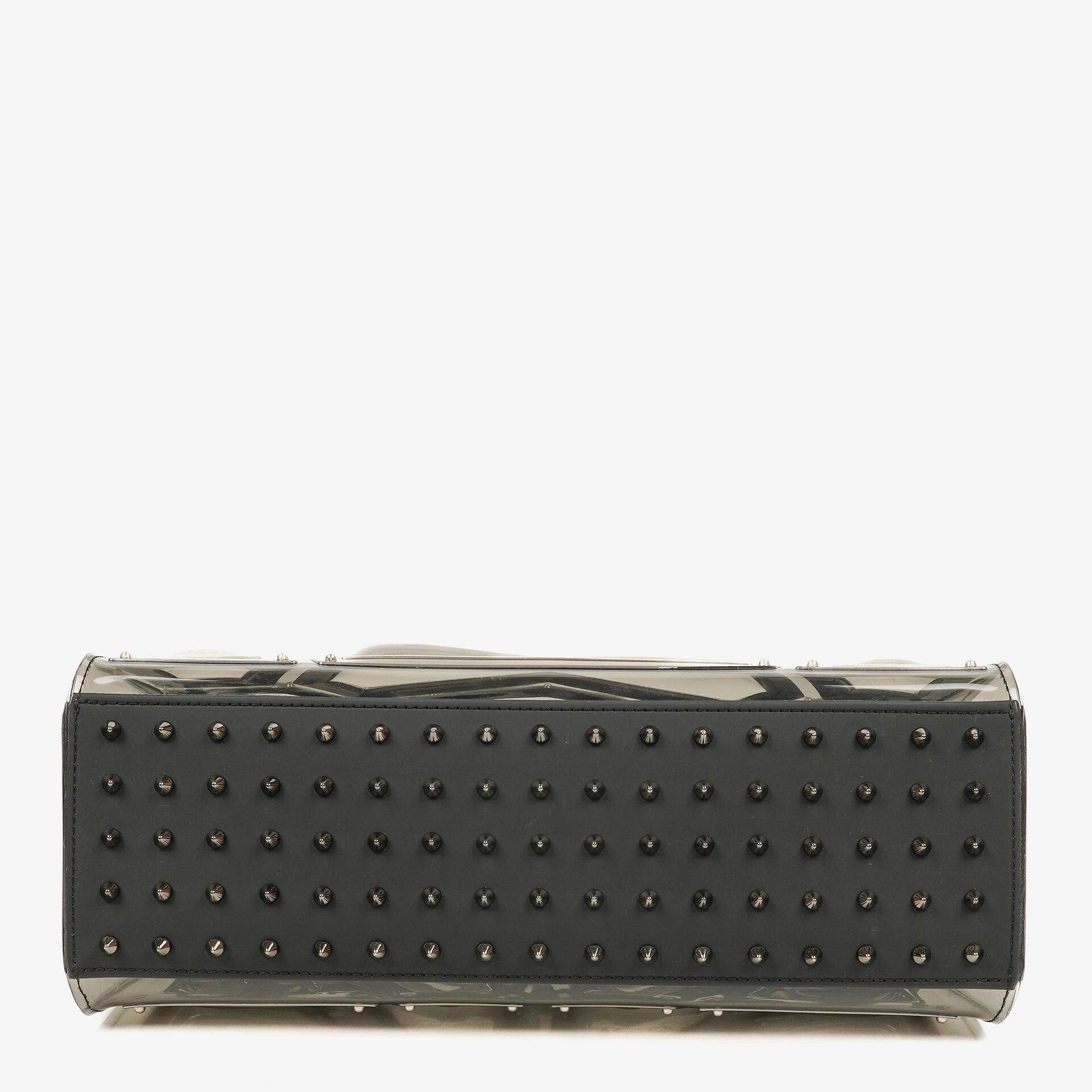 Delvaux Gladiator Tempete Satchel aus Vinyl in Antiksilber