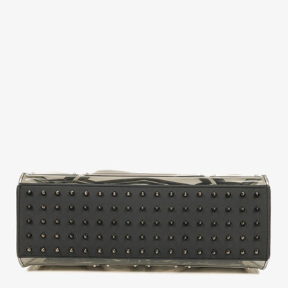 Delvaux Gladiator Tempete Satchel aus Vinyl in Antiksilber
