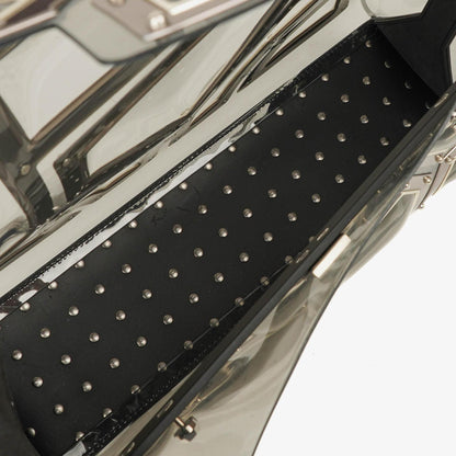 Delvaux Gladiator Tempete Satchel aus Vinyl in Antiksilber