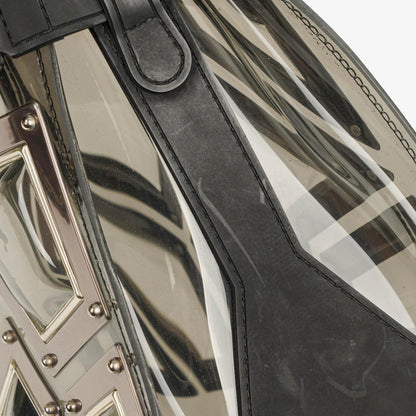 Delvaux Gladiator Tempete Satchel aus Vinyl in Antiksilber