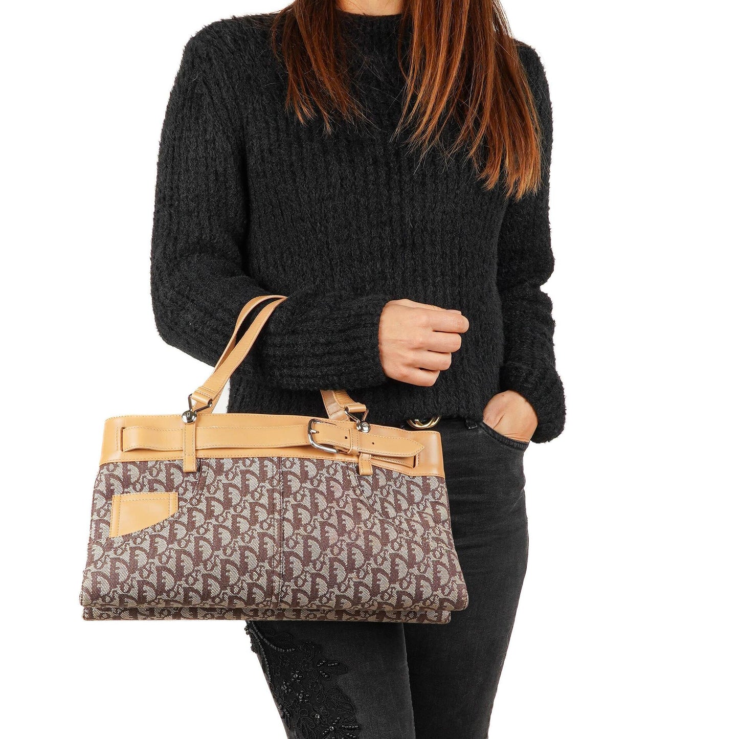Christian Dior Diorissimo Pocket Trotter Tote Tasche Jeans