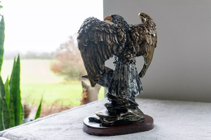 Majestic Eagle Resin Bronze look Sculpture