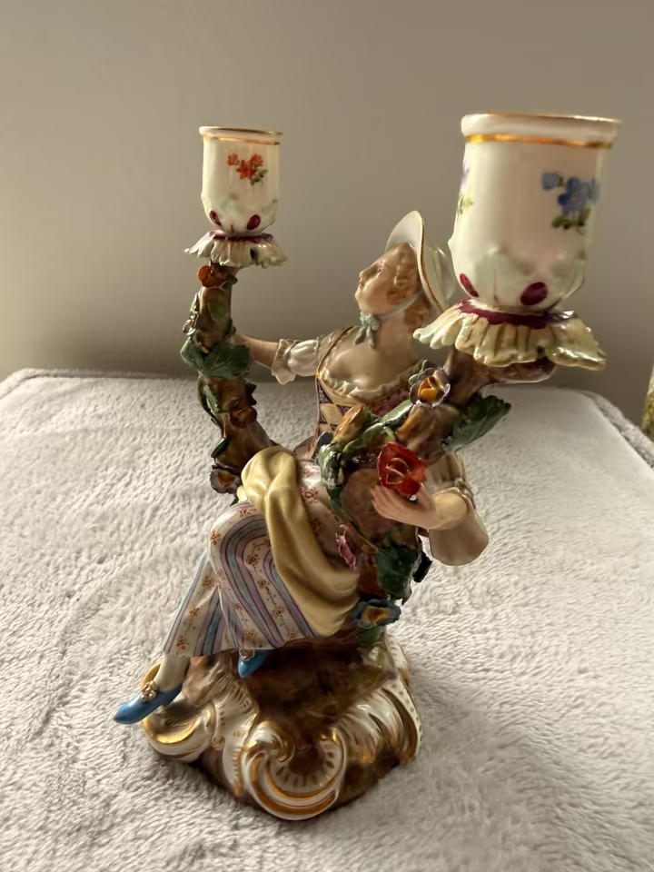 Meissen Porzellan Kandelaber, 19.Jh