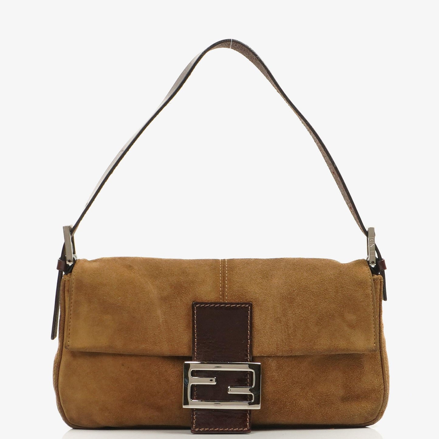 Fendi Baguette Tasche Braun Wildleder