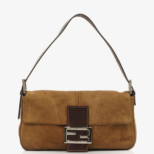 Fendi Baguette Tasche Braun Wildleder