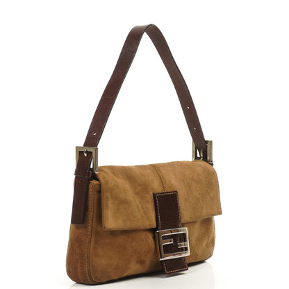 Fendi Baguette Tasche Braun Wildleder