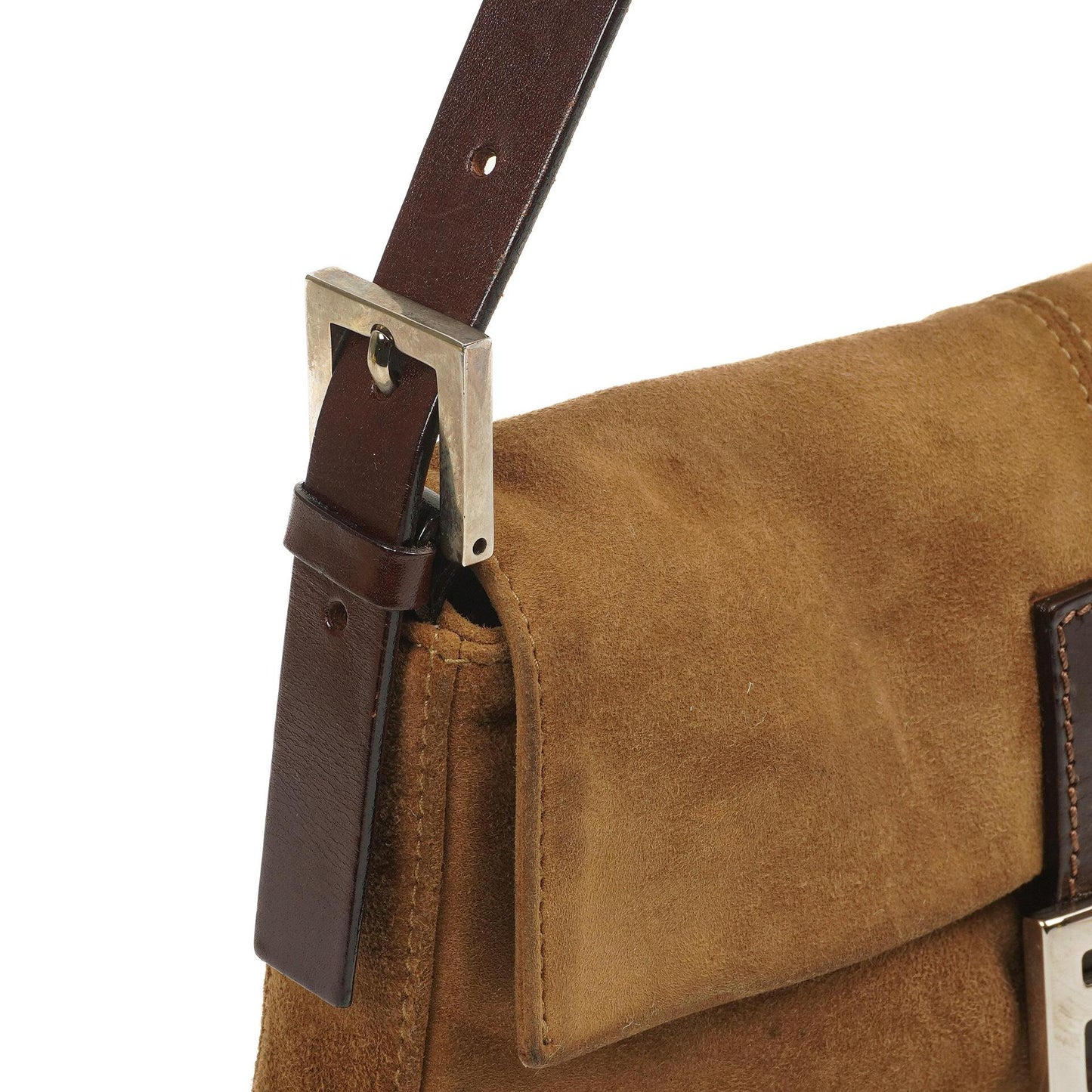 Fendi Baguette Tasche Braun Wildleder