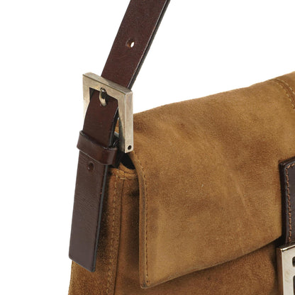 Fendi Baguette Tasche Braun Wildleder