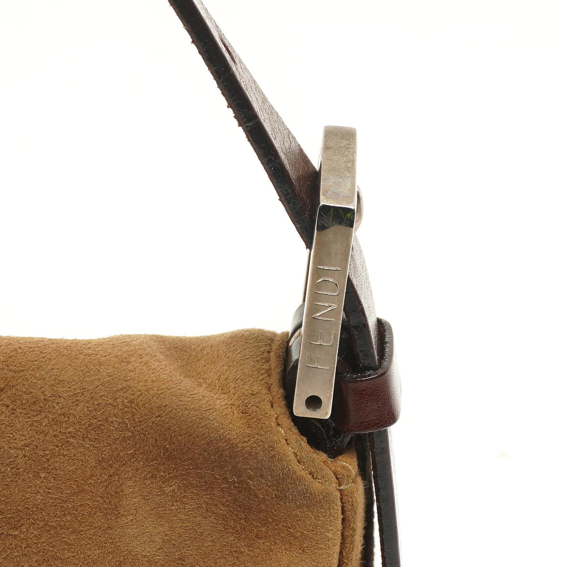 Fendi Baguette Tasche Braun Wildleder