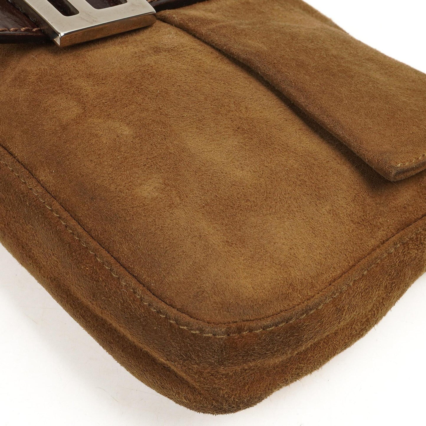 Fendi Baguette Tasche Braun Wildleder