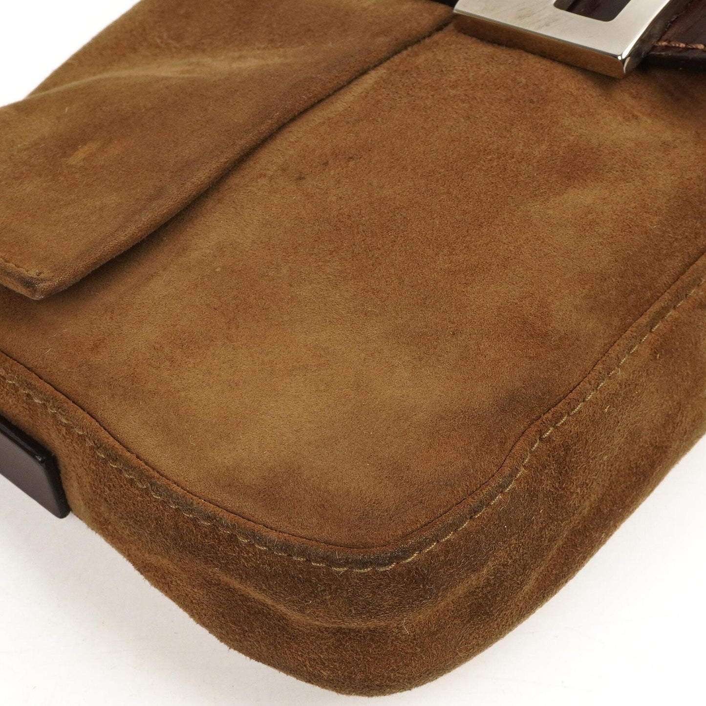 Fendi Baguette Tasche Braun Wildleder