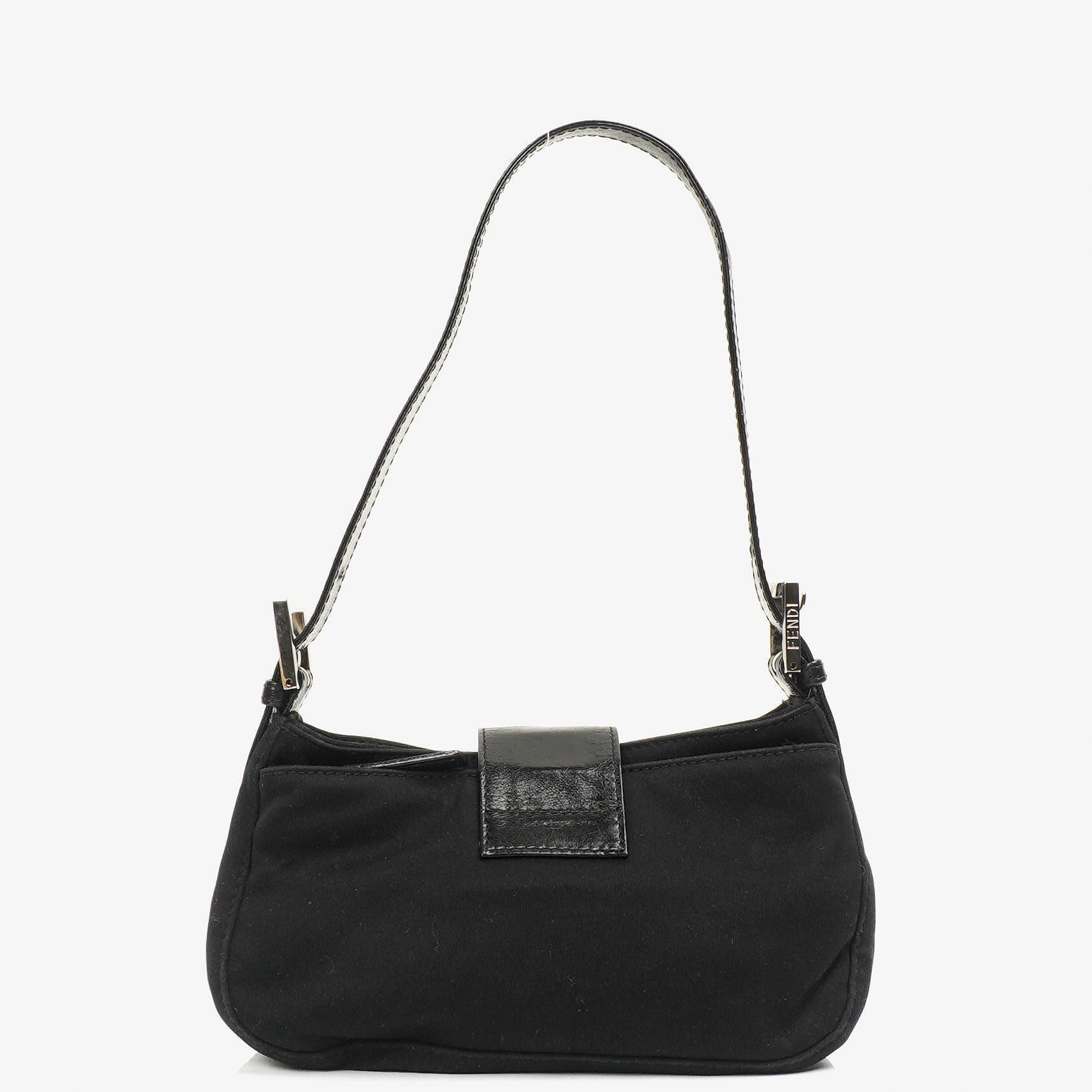 Fendi Baguette Schwarze Neopren Tasche