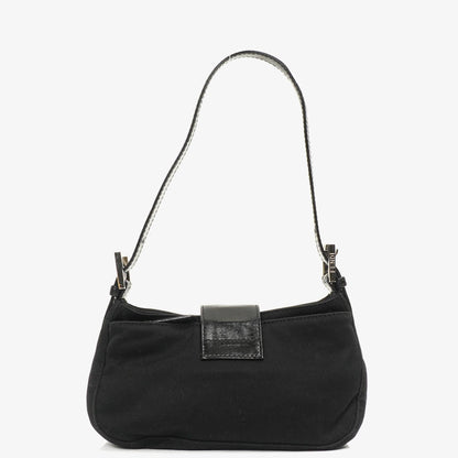 Fendi Baguette Schwarze Neopren Tasche